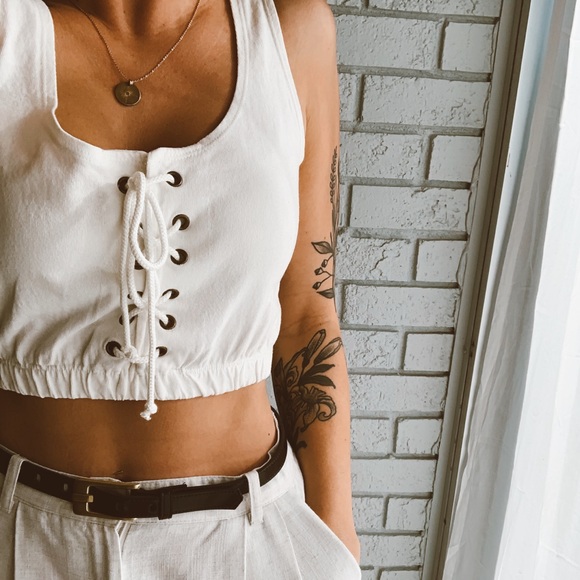 Urban Outfitters Tops - UO Lace Up Crop Tank